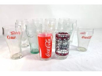 Variety Of Vintage Coca Cola Glasses