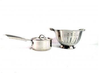 Stainless Steel Strainer And Pan