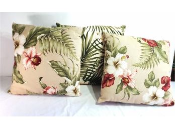 Trio Of Botanical Print Pillow