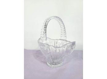 Princess House Crystal Handled Basket