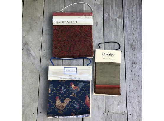 Lot Of 3 Upholstery Fabric Books: Robert Allen, Duralee Suedes, Pierre Deux