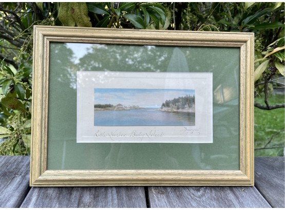 Lovely Watercolor Painting Of Little Harbor And Bailey Island In Branford By Sawyer