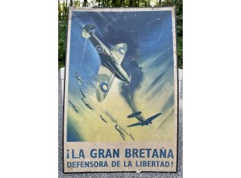 1943 Spanish Language British World War II Poster: La Gran Bretana
