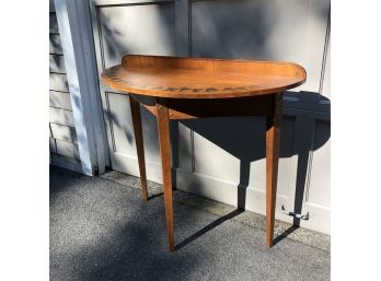 Vintage Hitchcock Maple Wood Three Leg Stenciled Console Table