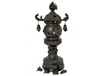 Antique, Unique, Rare Bronze Japanese Incense Burner With Tokugawa Family Crest- Commissioned Work