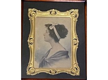 Beautiful Signed & Numbered Encased In Glass Photo Of Victorian Lady