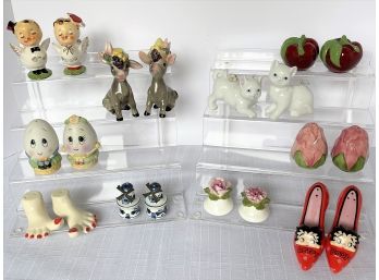 Lot A- Collectible Salt And Pepper Shakers Includes RARE  Napco LOVE BIRDS Lot Of 10