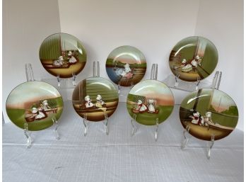 1997 Full Set Of 7 The Sun-bonnet Babies Days Of The Week Limited Edition Royal Bayreuth Plates