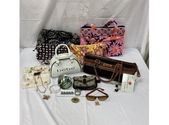 Fashion Lot Including Pocketbooks , Costume Jewelry And Sunglasses