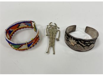Southwestern Style Jewelry Including Sterling Silver