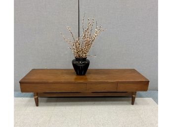 Mid Century Modern Storage Bench  Or Low Table With Drawers