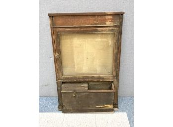 Antique News And Suggestions Cabinet With Suggestion Box