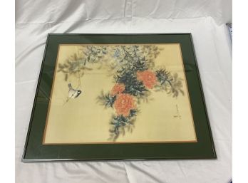 Framed And Matted Asian Theme Art Work With Signature Of  David Lee 78