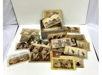 Stereograph Stereoscope Cards Including  San Francisco Disaster And Scenes Of American Life