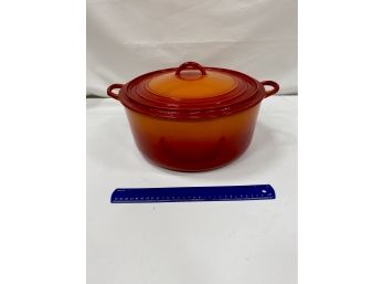 Large And Heavy Le Creuset France Enameled Cast Iron Dutch Oven Covered Pot