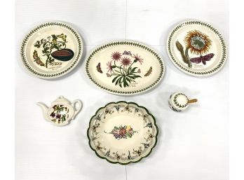 Lot Portmeirion Botanic Garden Together With A French Peint Main Faience Pierced Bowl