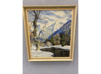 Painting Signed And Dated  Hueber 1958