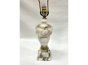 An Alabaster Marble Table Lamp