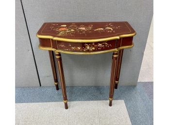 Chinoiserie  Lacquered Side Table With Drawer