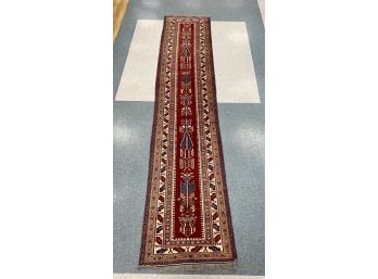 Handmade Oriental Carpet Runner  147 By 31 Inches