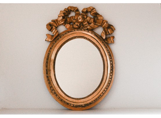 Vintage Ornate  Oval Ribbon Mirror
