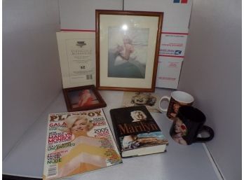 Large Lot 8 Pieces Of Marilyn Monroe Items