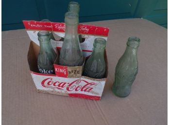 Lot Of 7 Coca Cola Bottle Vintage