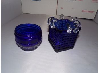 Blue Glass  Lot 2 Items
