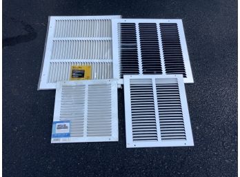 Four White Vent Covers As Pictured Various Sizes
