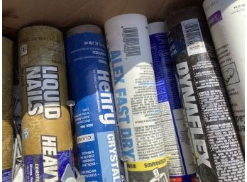 Box Of Liquid Nails, Caulk, Adhesives And More!
