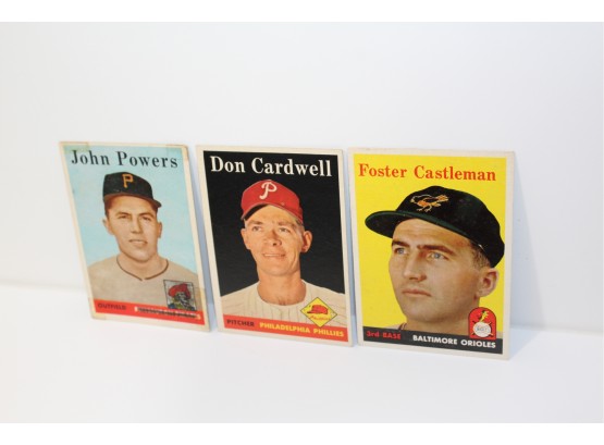 1958 Topps Baseball  (3) & 1960 Topps Baseball (3)