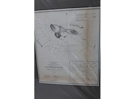 1854 Map - 'Eggemoggin Reach' Maine Coast Survey Map