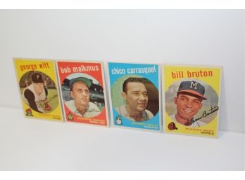 1959 Topps Baseball Cards (4)