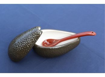 Very Cool Covered Avocado Serving Dish For Guacamole
