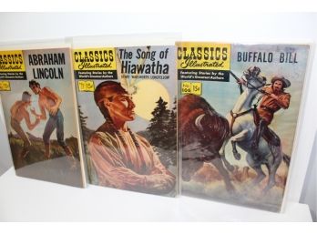 Vintage Classics Illustrated (4) 1953-1969, Lincoln - Franklin - Hiawatha - Buffalo Bill