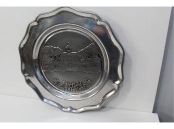 Fairfield Connecticut Commemorative Pewter Plate From Pewtarex