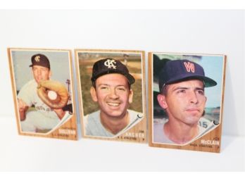 1962 Topps  Baseball - (3) & Bob Roselli Throwback 1962.