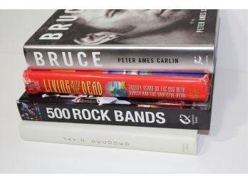 4 Great Rock Books - Jay-Z, Bruce Springsteen, 500 Rock Bands & Living With The Dead