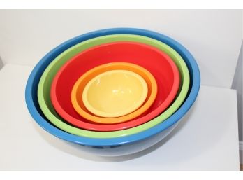 Zak! Designs Melamine Multi-colored Mixing Bowl Set