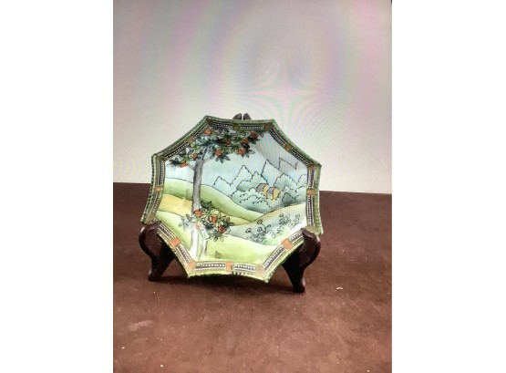 Hand Painted Octagon Shape Decorative Tree Plate