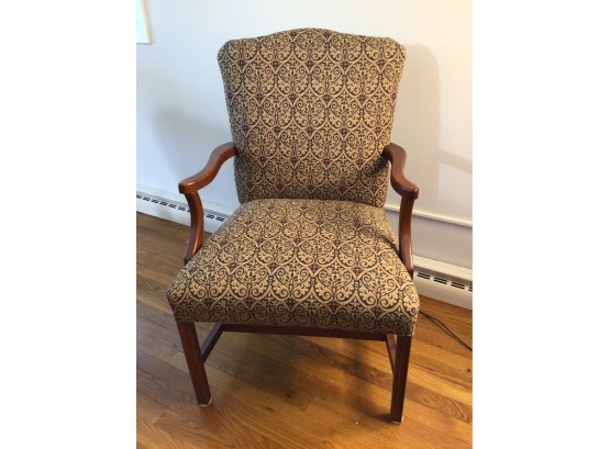 Fairfield Navy Cushioned Armed Side Chair
