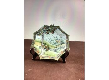 Hand Painted Octagon Shape Decorative Tree Plate