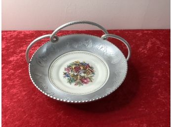 Triumph American Limoges White Gold Warrented 22k Handled Dish