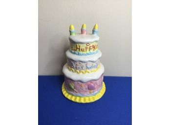 Vintage Happy Birthday Cake Music Box