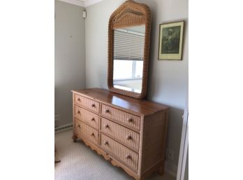 Lexington Wicker Dresser With Mirror
