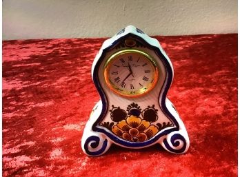 Hand Painted In Holland Small Clock