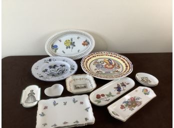 Lot Of Mixed Serving Plates And Trays