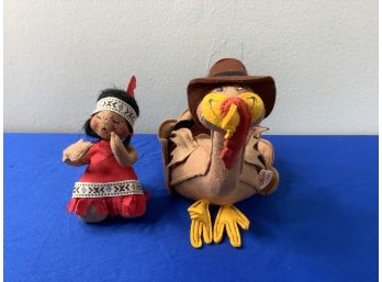 Annalee Native And Turkey Doll