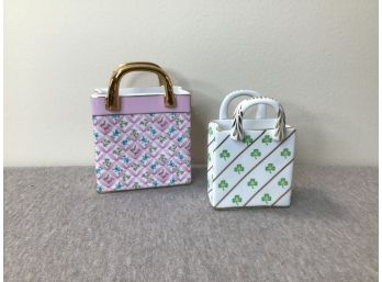 Two Decorative Porcelain Bags