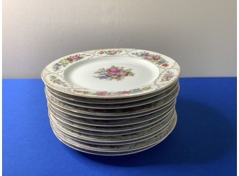 Lot Of 12 Rosenthale Floral China Set Of Plates